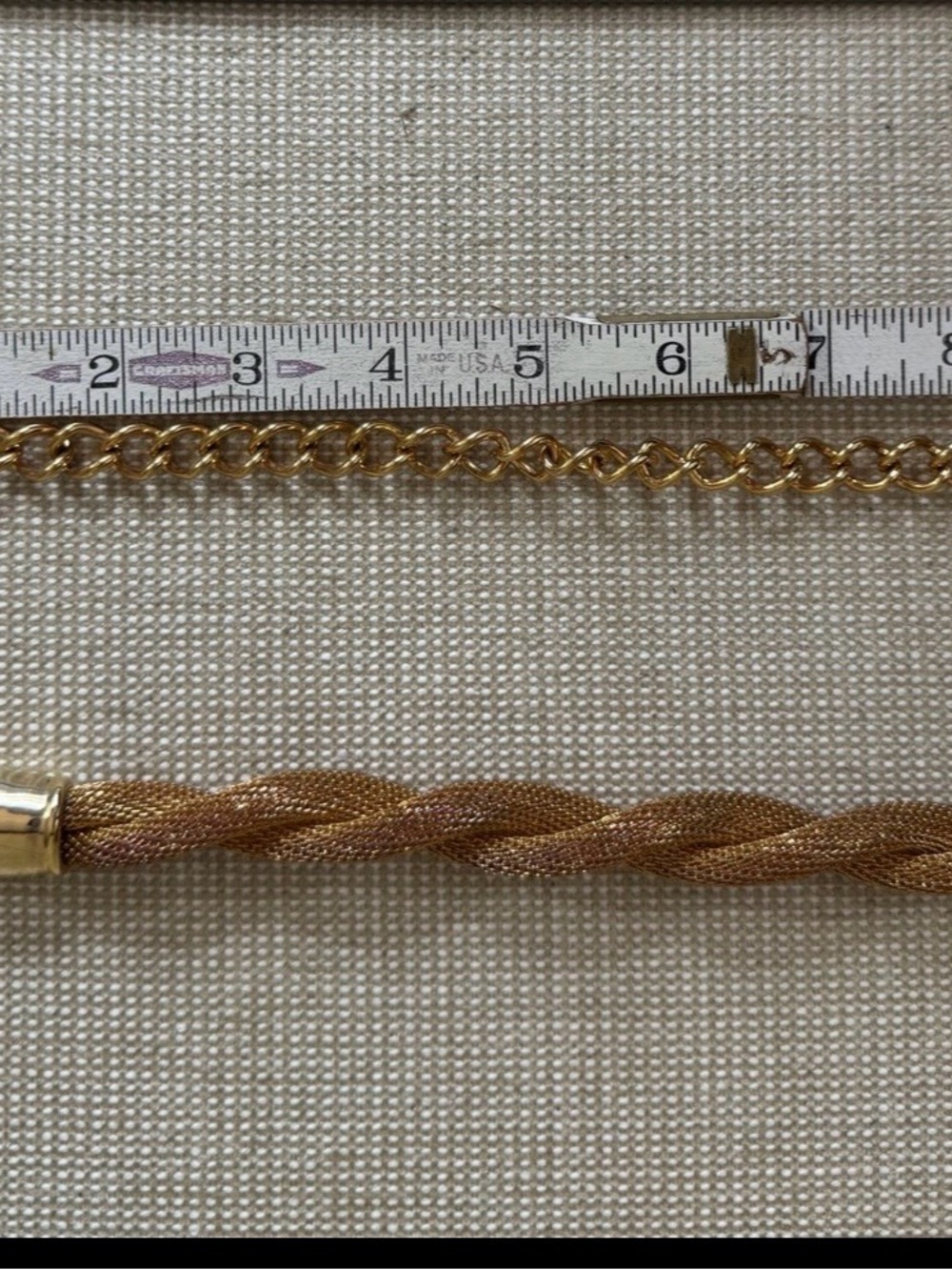 Women’s gold toned metal mesh chain belt 31-39 inch - Picture 6 of 8